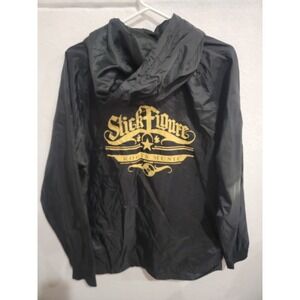 Stick Figure Reggae Band Windbreaker Jacket Hooded Roots Music Gold Logo XL
